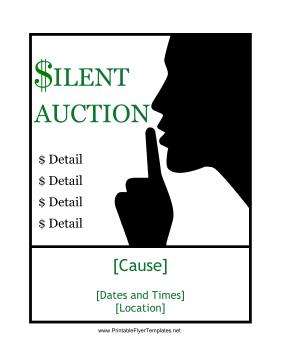 Silent Auction Flyer-2 Printable Template