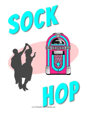 Sock Hop Flyer Printable Template