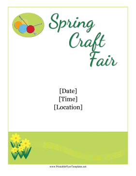 Spring Craft Show Flyer Printable Template