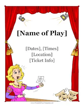 Stage Play Flyer Printable Template