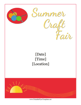 Summer Craft Show Flyer Printable Template