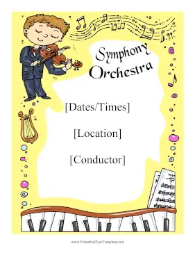 Symphony Orchestra Performance Printable Template