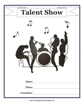 Talent Show Flyer Printable Template