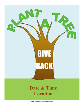 Tree Planting Flyer Printable Template