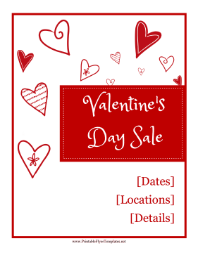 Valentines Day Sale Flyer Printable Template