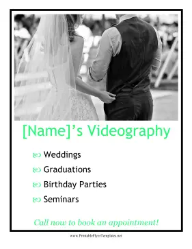 Videography Services Flyer Printable Template