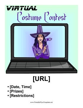 Virtual Costume Contest Printable Template