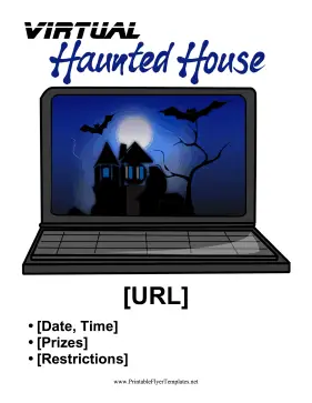 Virtual Haunted House Printable Template