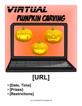Virtual Pumpkin Carving Contest Printable Template