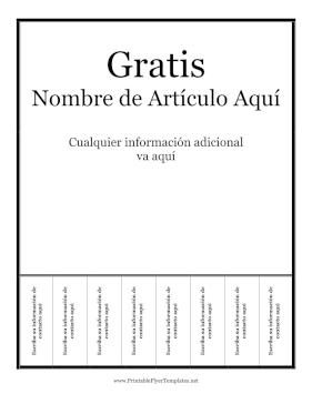 Volante Para Articulo Gratis Printable Template