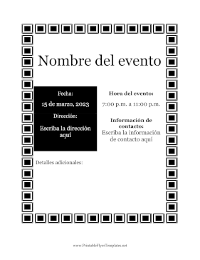 Volante Para Evento Printable Template