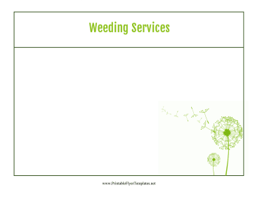 Weeding Services Flyer Printable Template
