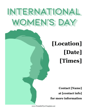 Womens Rally Flyer Printable Template