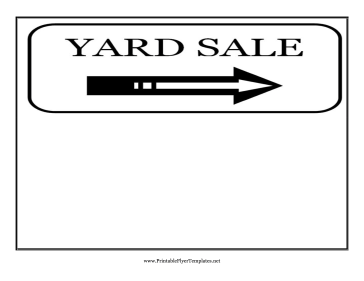 Yard Sale Flyer Printable Template