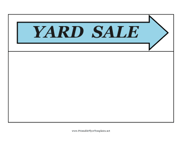 Yard Sale Flyer Right Printable Template