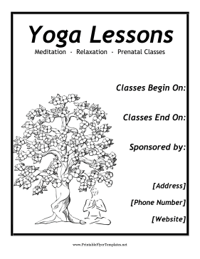 Yoga Flyer Printable Template