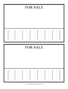 For Sale Flyer 2 Per Page Printable Template