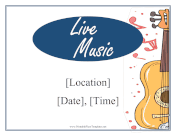 Live Music Flyer Printable Template