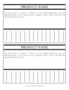 Product Flyer With Tabs 2 Per Page Printable Template