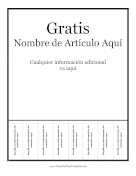 Volante Para Articulo Gratis Printable Template